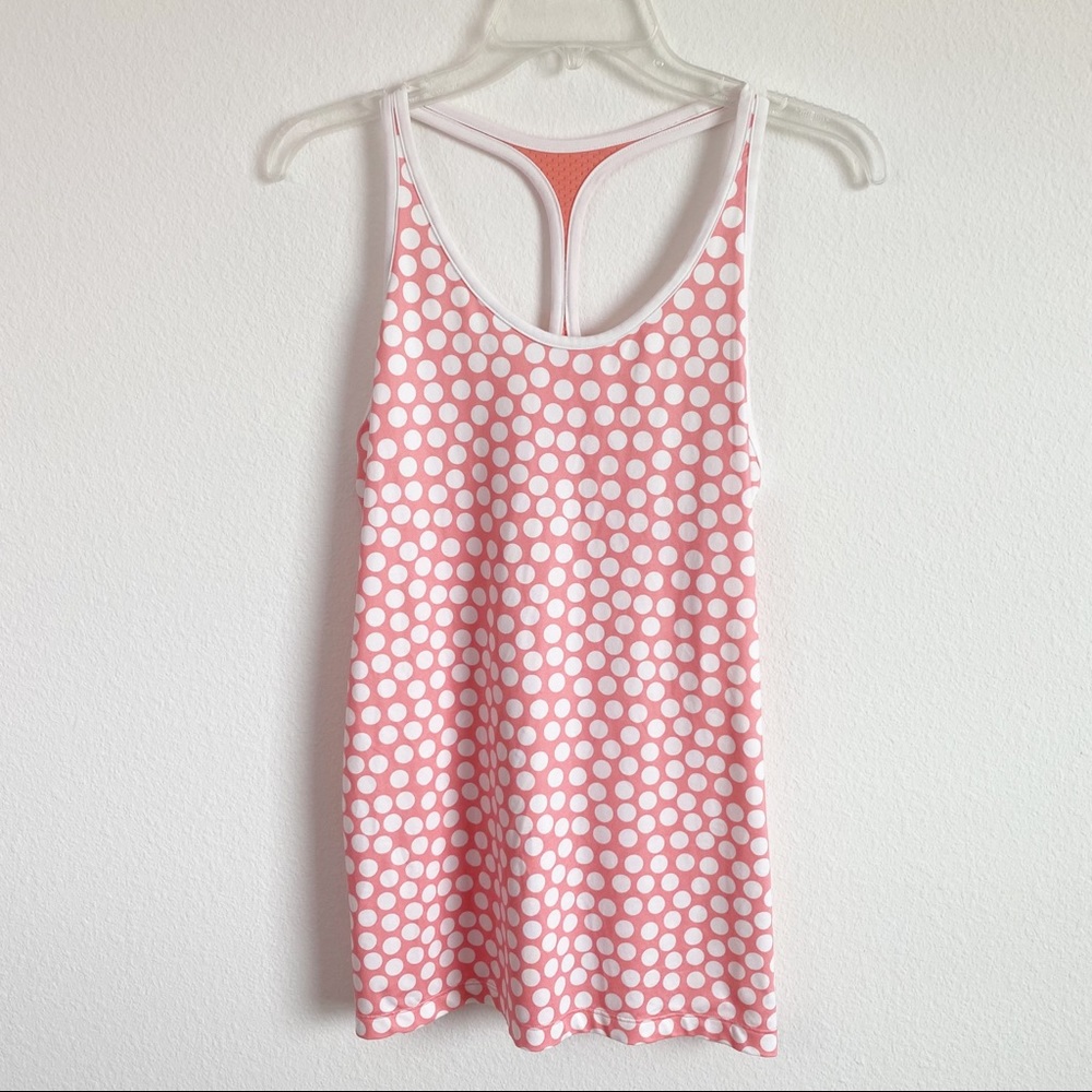 Nike Dri-Fit M Peach Polka Dot Tank Top